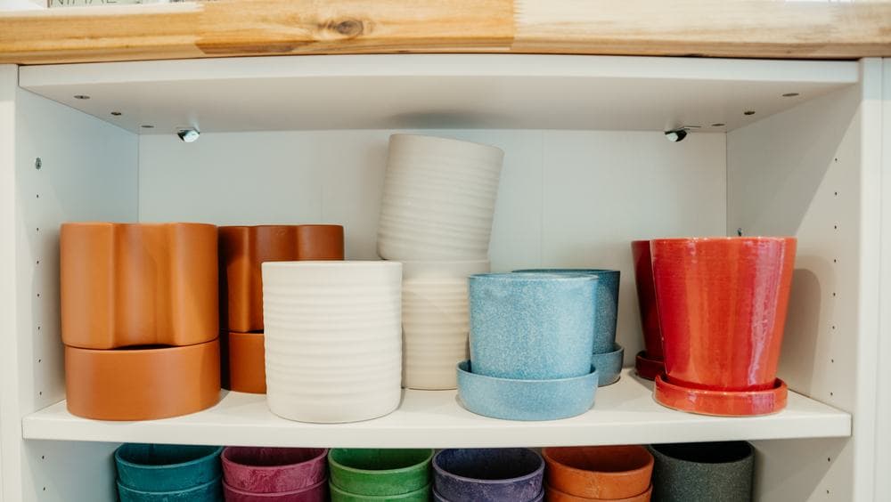 Glazed indoor pots