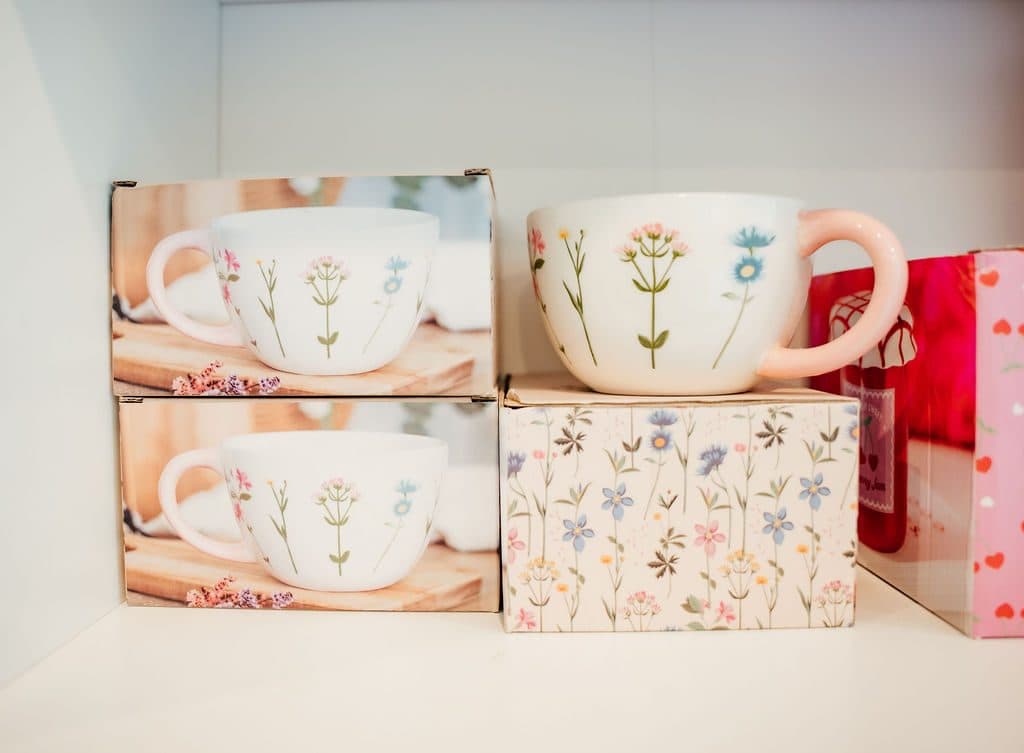 Floral mugs