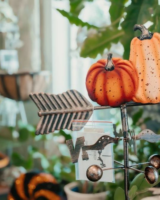 Pumpkin garden stakes